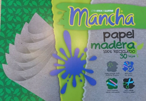 Papel Madera Block De Dibujo Luma Mancha A4 X 30 Hojas