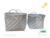 Canasto Organizador Ropa Sucia Cesto Simil Ratan Trama 32cm - comprar online