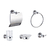Set Accesorios Baño Completo Ducha 5 Pzs. Vidrio