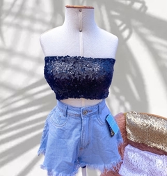 Cropped paetê - comprar online