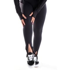 Calça Legging Casual Fenda