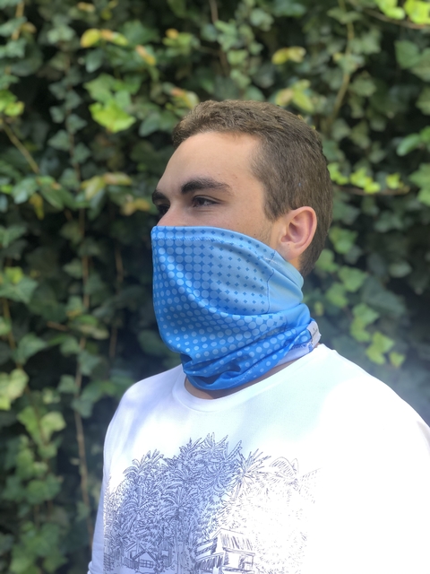bandana tubular degradê azul