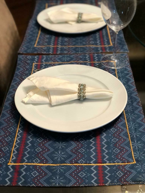 lugar americano coleção natal composê ponto cruz e liso