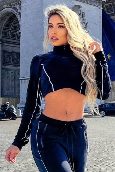 CROPPED MANGA LONGA BLACK