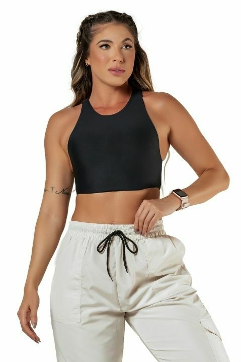 Top Cropped Preto