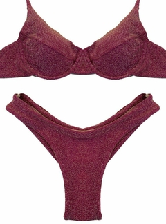 Conjunto Retrô Lurex Rosa