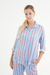 CONJUNTO PAULA RAYADO CELESTE - TALLE XL - comprar online