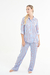 CONJUNTO PAULA RAYADO CELESTE - TALLE XL en internet