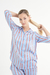 CONJUNTO PAULA RAYADO CELESTE - TALLE XL
