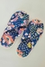 PANTUFLAS MALVA ESTAMPA BASE AZUL - comprar online