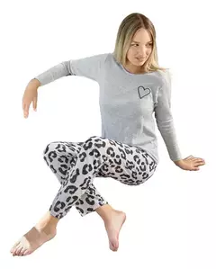 PIJAMA GRIS CORAZÓN