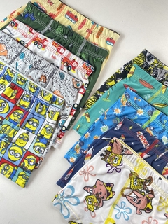4560- Cueca boxer infantil personagem (KIT 5 UNIDADES) - loja online