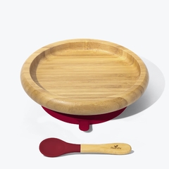 Plato para bebé AVANCHY De Bambú Y Silicona + Cuchara - CHILA Baby Store