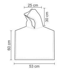 Poncho - salida de baño celeste en internet