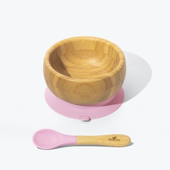 Bowl para bebé AVANCHY De Bambú Y Silicona + Cuchara en internet