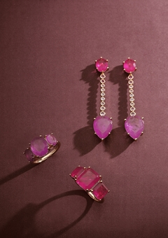 Brinco Mix Flash Power - Dourado Meta Mauve - comprar online