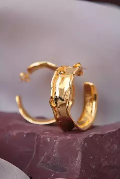 Argola Soleil Dourado - Amo Carola