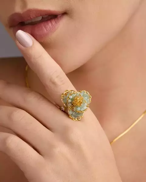 Anel Orquídea Baby Menta