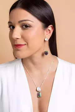 Colar Vital Cristal Zoisita com Rubi Prata 925 na internet