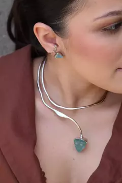 Gargantilha Caminhos Fluorita Verde - Amo Carola