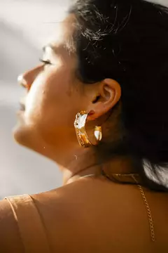 Argola Soleil Dourado - comprar online