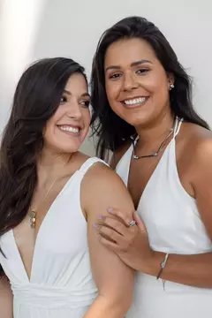 Gargantilha Formas Água Marinha Prateado - loja online