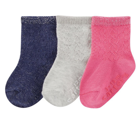 Carter's - Kit Meias - Pink, Mescla e Marinho