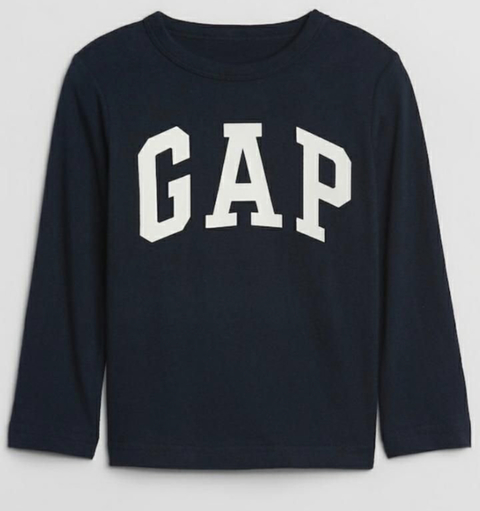 GAP - Camiseta Tradicional Manga Longa Marinho