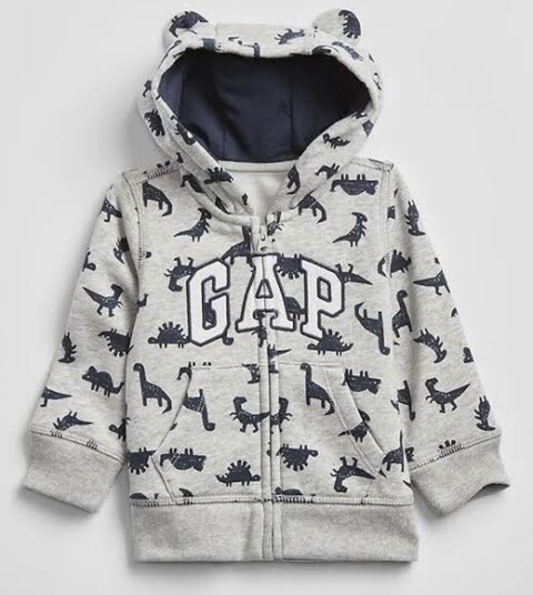 GAP - Moletom Zíper e Capuz - Dino