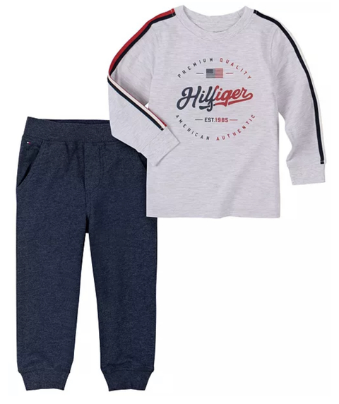 Tommy Hilfiger - Conjunto 2 Peças Boy - Calça Moletom + Camiseta Manga Longa