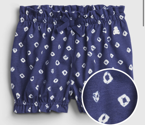 GAP - Shorts Ursinho Azul Bolinhas