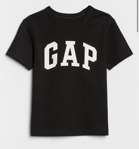 GAP - Camiseta Tradicional Manga Curta Preta