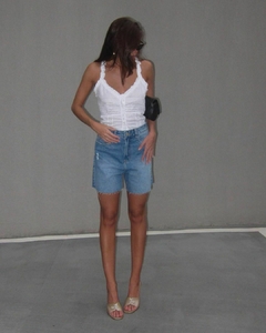 BERMUDA JEANS BARRA A FIO na internet