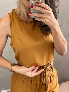 Cropped tencel trança