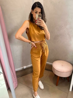 Cropped tencel trança