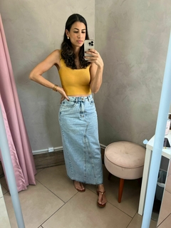 Saia jeans longa na internet