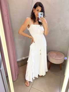 Vestido longo alça (Off-white) na internet