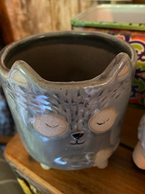 Maceta de ceramica animal GATITO