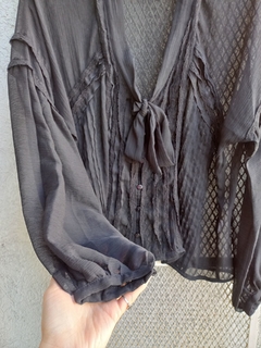 Blusa negra Zara - tienda online