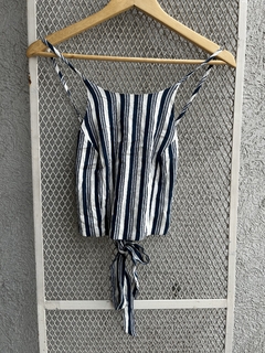Top Rayas Azul y Blanco