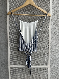 Top Rayas Azul y Blanco - Ropa Sin Peros