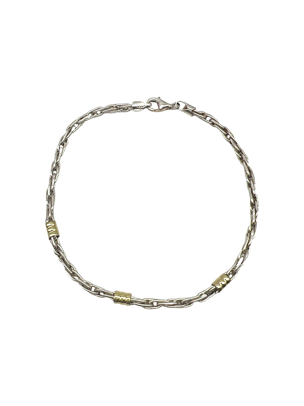 Pulsera plata y duble