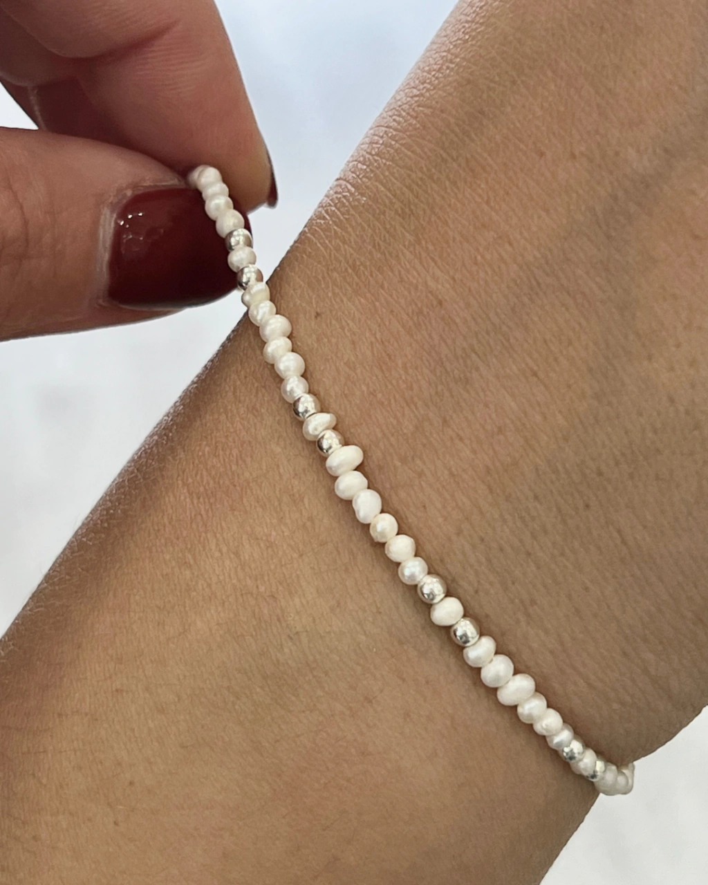 Pulsera mini perlas