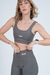 Conjunto Legging Bolsos e Top Camiseta Cinza Shadow - Lo.V Beachwear