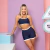 Conjunto Short e Top Bicolor Azul Marinho - comprar online