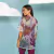 Blusão Tela Estampado Leafs Lavanda - comprar online