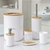 Kit de banheiro 6 peças - Tampa em bambu - comprar online