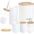 Kit de banheiro 6 peças - Tampa em bambu - Multitude - Utensílios Domésticos para Cozinha, Banheiro e Decoração | Loja de Varejo