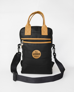 Mochila Matera Smart Cuero Negro - comprar online