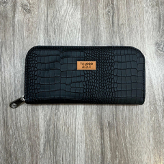 Billetera Canopla Cuero Croco - comprar online